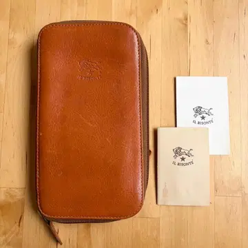 IL BISONTE 브라운 가죽 장지갑 411345 45