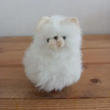 [레트로] 화이트 고양이 봉제 인형 손바닥 사이즈