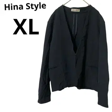 새상품급 Hina Style [ XL ] 여성용 노카라 자켓 네이비