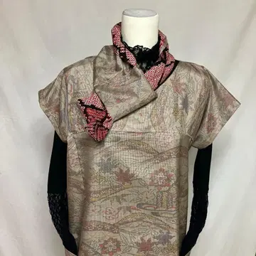 기모노 리메이크//오시마 명주//튜닉 목도리 포함 NO322