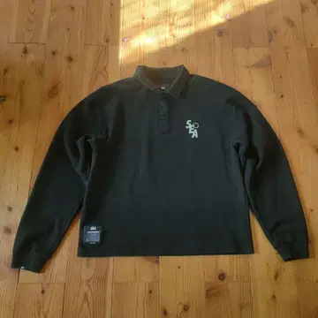 단종 WIND AND SEA 블랙 피케 셔츠 XL