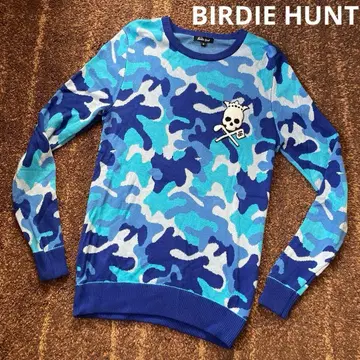 BIRDIE HUNT 버디헌트 남성용 골프 니트 블루 카모플라주 M
