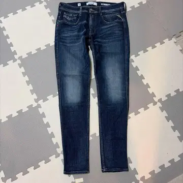 REPLAY 다크 블루 슬림핏 데님 34-30