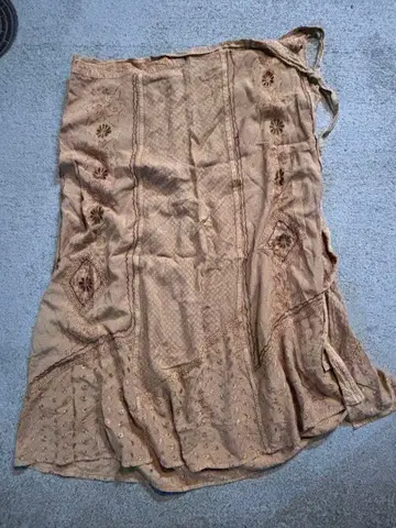 Embroidered wrap skirt y2k grunge