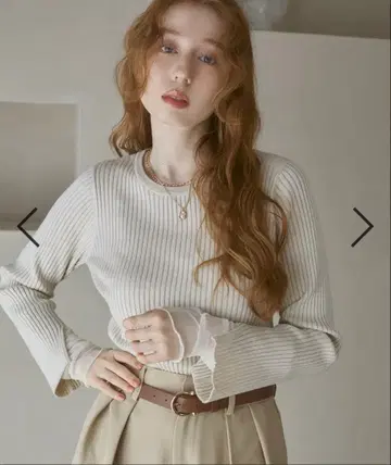 한국 여성용 브랜드 Bab 튤 상의