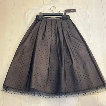 FOXEY 도트 튤 스커트 Cord Wabe 새상품급