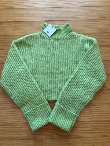 새상품 SLY 스라이 니트 긴팔 라이트 그린