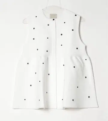 자수 비즈 니트 베스트 유나이티드 애로우즈 화이트