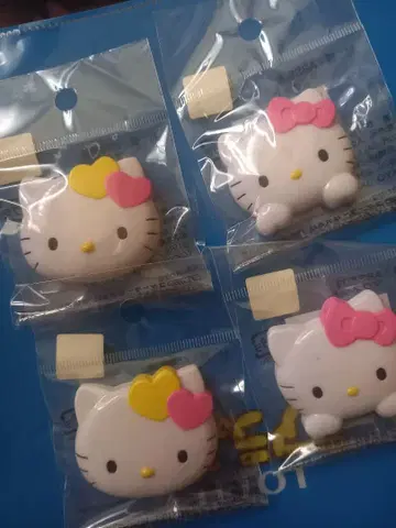 키티 페이스 마그넷 4개 세트 미사용품 얼굴 클로즈업