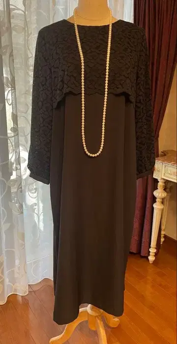 자유구 원피스 블랙 레이스 44 파티 관혼상제