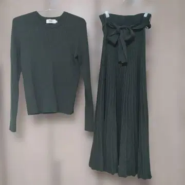 BEAMS HEART 리브 니트 셋업