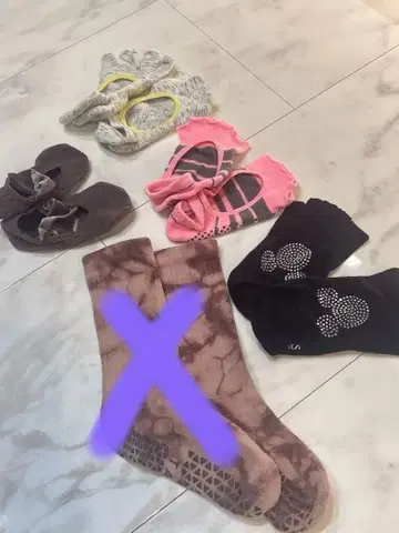 필라테스 그립 양말 4족 세트