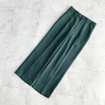 새상품급 유나이티드 애로우즈 와이드 팬츠 여성용 그린 42