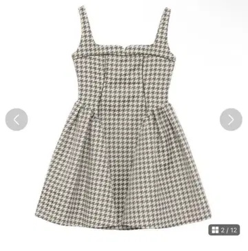 에이미 이스트 월 자카드 하운드 투스 미니 원피스 M