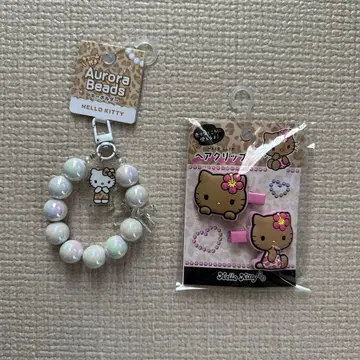 산리오 헬로키티 헤어 클립 키링