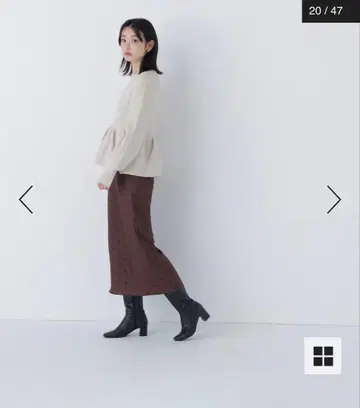 내추럴 뷰티 베이직 페플럼 니트