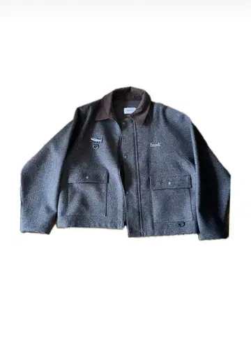 Brook 그레이 코듀로이 카라 부착 자켓