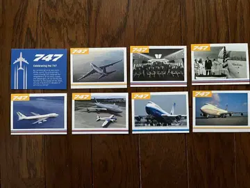 보잉747과 항공기 정보 카드 8매 세트