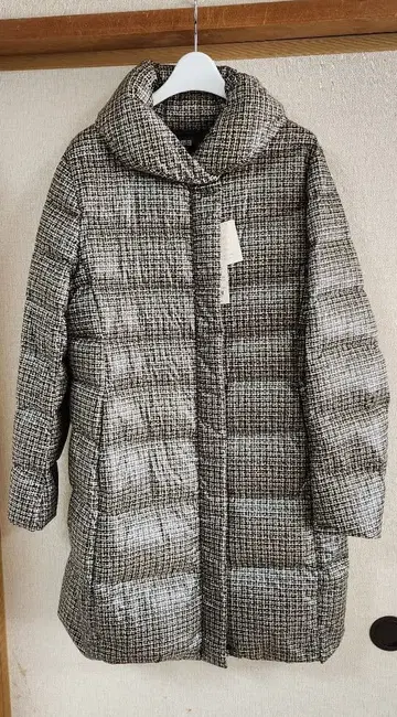 88 유니클로 울트라 라이트 다운 숄카라 코트 XL 트위드