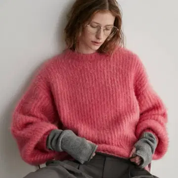 Auntie Rosa Holiday 라메 페더 얀 니트 풀오버