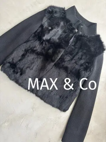 새상품급 MAX&Co 블랙 퍼 가디건