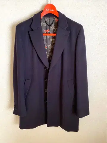 폴스미스 네이비 체스터 코트 싱글 브레스티드