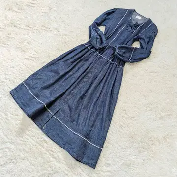 새상품급 ketty 데님 원피스 롱 기장 리본 포함 성숙/러블리 M