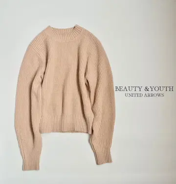 뷰티앤유스 크루넥 로우게이지 니트