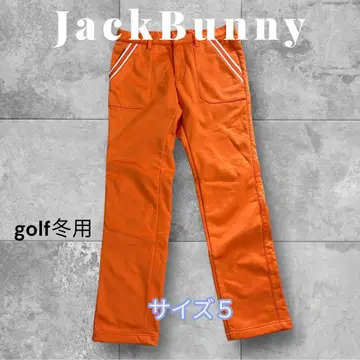남성용 Jack Bunny 골프용 팬츠 겨울용 L 상당 오렌지