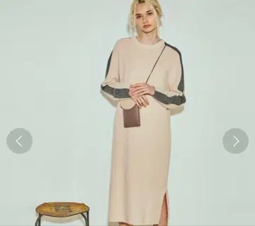 새상품급 PS Paul Smith [세탁 가능] 모헤어 패널 니트 원피스