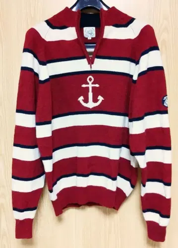 SINA COVA 하프 지퍼 남성용 니트 스웨터 L 사이즈