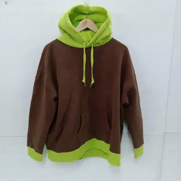 12.2 S489P 챔피온 후드티 브라운 x 그린 M