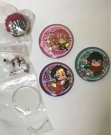 귀멸의 칼날 치맛!캐릭터 아카자 탄생화 캔뱃지 무이치로 시노부 미츠리