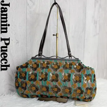 레어 자망 퓌슈 스팽글 비즈 가마구치 숄더백