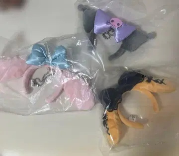 산리오 미니 머리띠 마이멜로디 쿠로미 3종 세트 할로윈