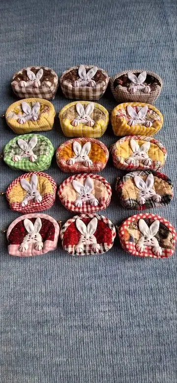 핸드메이드(손바느질) 토끼 소품함 15개