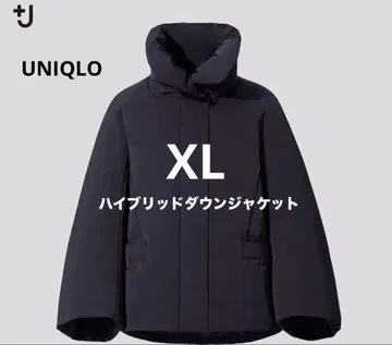 XL 유니클로+J 하이브리드 다운 자켓 블랙 블랙 플러스J