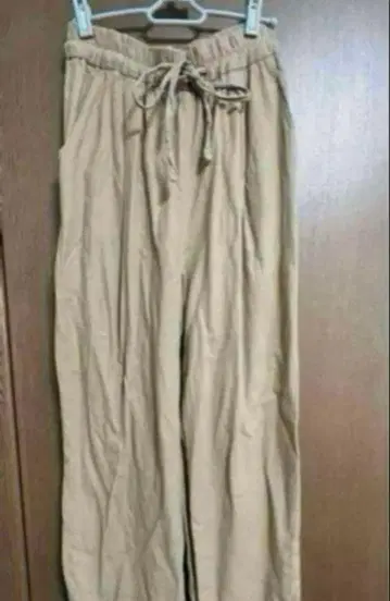 아메리칸 홀릭 마 혼방 릴랙스 와이드 팬츠 카멜