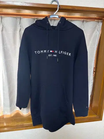 TOMMY HILFIGER 네이비 후드 원피스 M