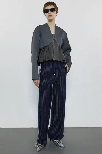 MAISON SPECIAL 사이드 라인 저리 팬츠