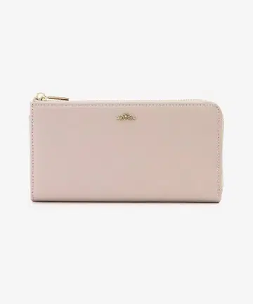 신상 미사용 새상품 애프터눈 티 L 지퍼 장지갑 플라워 참 천연 가죽