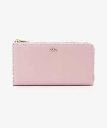 신상 미사용 새상품 애프터눈 티 L 지퍼 장지갑 플라워 참 천연 가죽