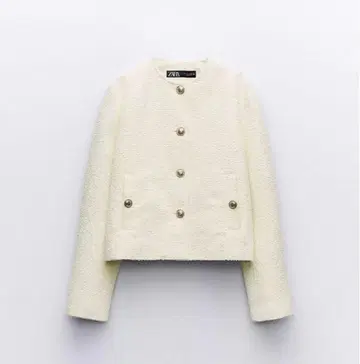 ZARA 화이트 트위드 자켓