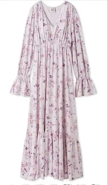 미사용 새상품 젤라피케 플라워 프린트 맥시 드레스 V넥