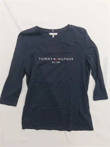 타미힐피거 TOMMY HILFIGER 네이비 반팔 티셔츠 S