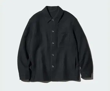 유니클로 더블 페이스 셔츠 자켓 네이비 L 새상품