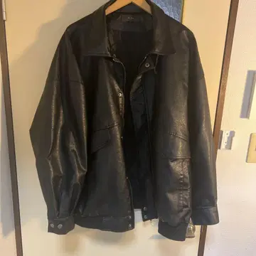 [ CLEL ] 빈티지 디자인 인조 가죽 블루종