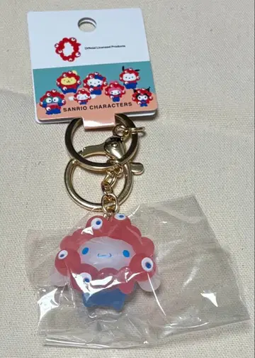 산리오 미야쿠미야쿠 키링 클리어 컬러 시나모롤