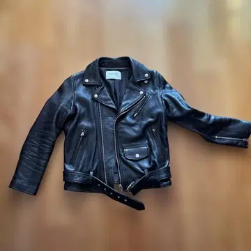 새상품급 블랙 가죽 라이더 자켓