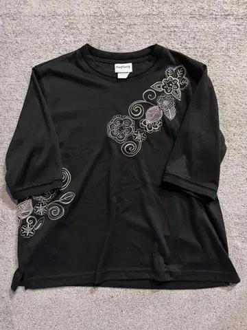 Floral pattern three-quarter sleeves y2k